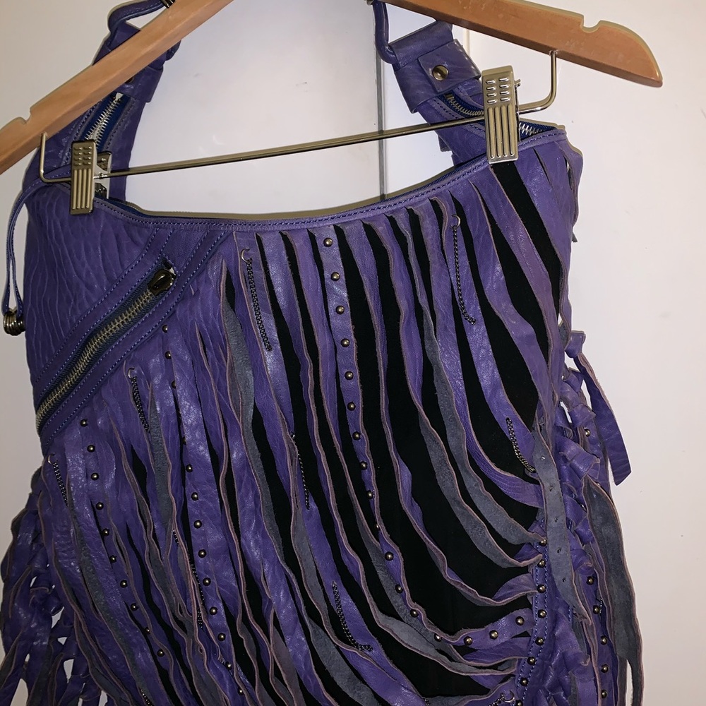 Revel leather purple handbag - Picture 5 of 7